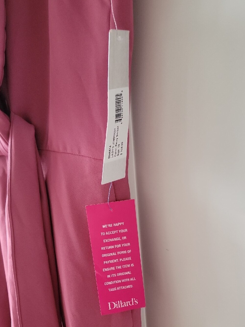Sleeveless Rose Pink Wrap-Front Midi Dress - Picture 6 of 6